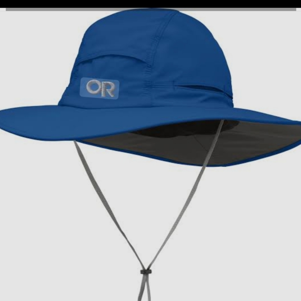 Vintage 90s Outdoor Research OR Gore-Tex Rain Hat Youth L Blue USA Made